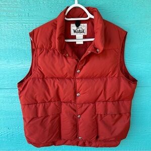 Woolrich Red Puffer Vest